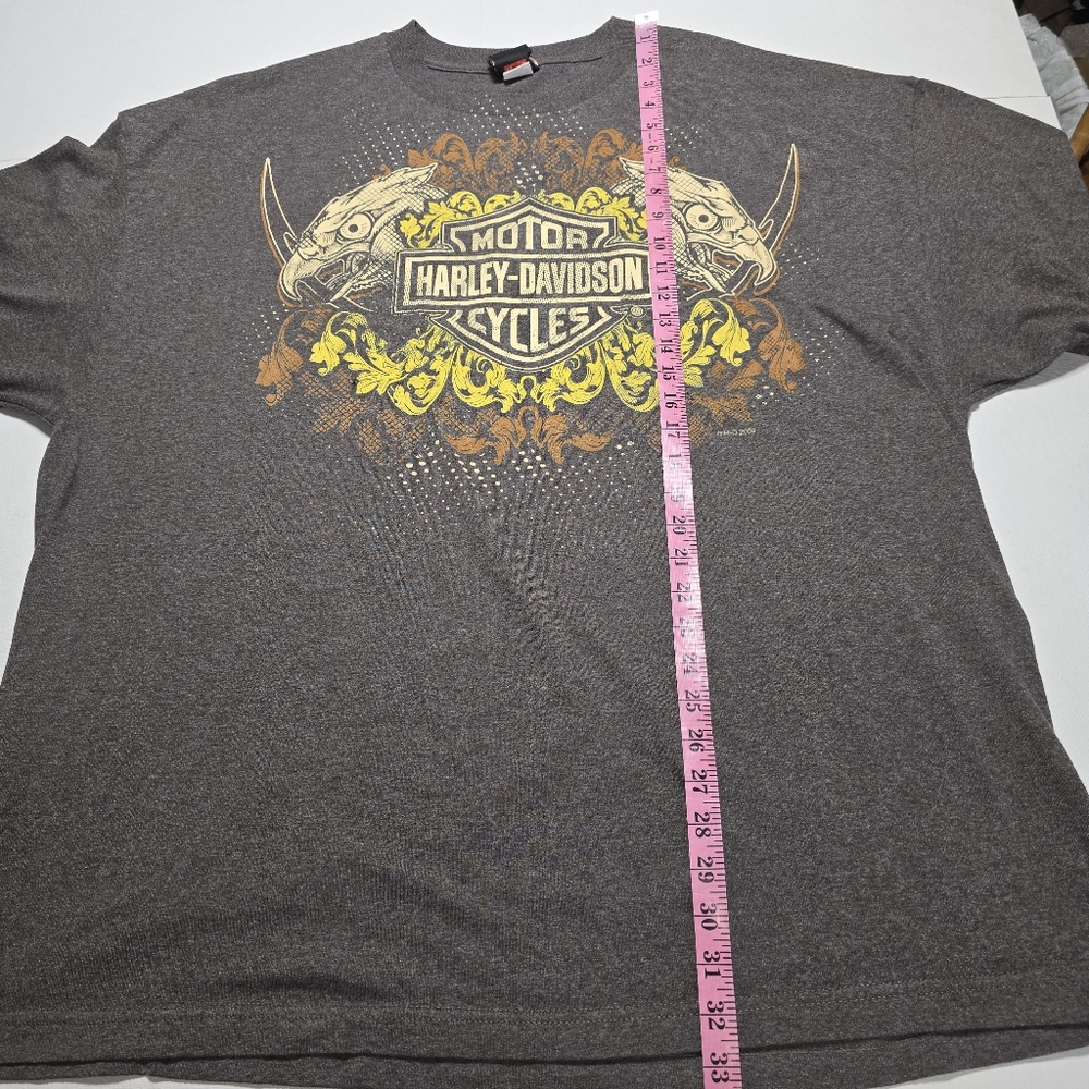 Harley-Davidson Gray Short Sleeve Tee with Vintage Design 3X